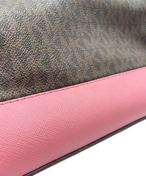 MICHAEL KORS（マイケル・コース）MICHAEL KORS (マイケルコース) 2WAYショルダーバッグ ブラウン×ピンクの古着・服飾アイテム