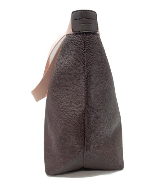 Herve Chapelier（エルベシャプリエ）Herve Chapelier (エルベシャプリエ) コーテッドキャンバススクエアトートA4サイズ(ML) ブラウン×ピンクの古着・服飾アイテム