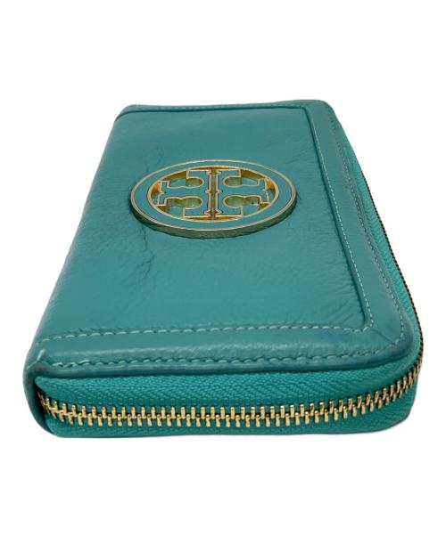 TORY BURCH（トリーバーチ）TORY BURCH (トリーバーチ) ラウンドファスナー長財布 エメラルドグリーンの古着・服飾アイテム