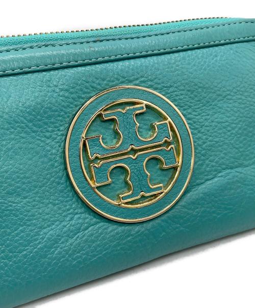 TORY BURCH（トリーバーチ）TORY BURCH (トリーバーチ) ラウンドファスナー長財布 エメラルドグリーンの古着・服飾アイテム