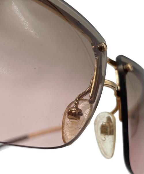 GUCCI（グッチ）GUCCI (グッチ) サングラス ブラウン×ゴールドの古着・服飾アイテム