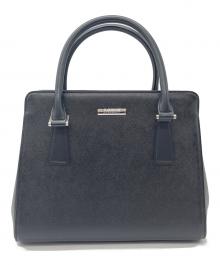 BURBERRY（バーバリー）の古着「レザーハンドバッグ」｜ブラック