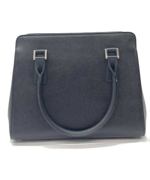 BURBERRY（バーバリー）BURBERRY (バーバリー) レザーハンドバッグ ブラックの古着・服飾アイテム