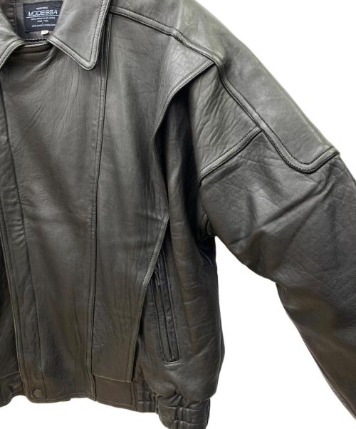 modessa（モデッサ）modessa (モデッサ) レザージャケット ブラック サイズ:Mの古着・服飾アイテム