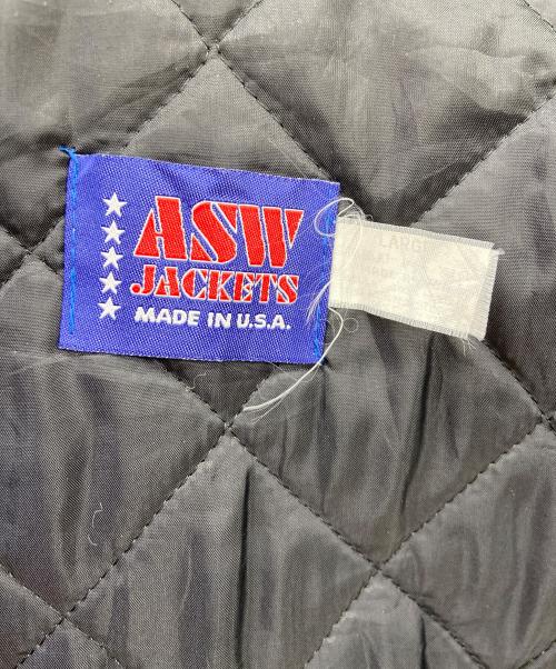 ASW JACKETS（アメリカンスピリットウェア ジャケット）asw jackets (アメリカンスピリットウェア ジャケット) トラックジャケット ブラック サイズ:Lの古着・服飾アイテム