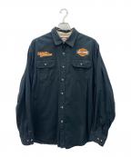 HARLEY-DAVIDSONハーレーダビッドソン）の古着「シャツジャケット」｜ブラック