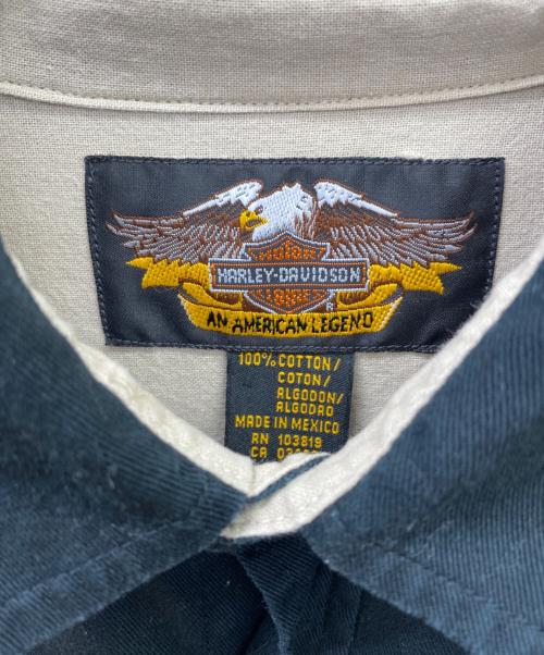 HARLEY-DAVIDSON（ハーレーダビッドソン）HARLEY-DAVIDSON (ハーレーダビッドソン) シャツジャケット ブラック サイズ:Lの古着・服飾アイテム