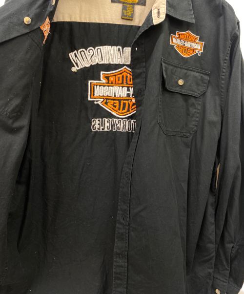 HARLEY-DAVIDSON（ハーレーダビッドソン）HARLEY-DAVIDSON (ハーレーダビッドソン) シャツジャケット ブラック サイズ:Lの古着・服飾アイテム