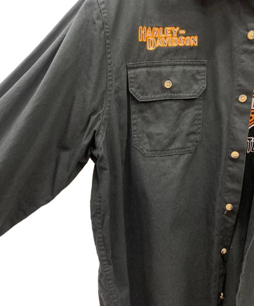 HARLEY-DAVIDSON（ハーレーダビッドソン）HARLEY-DAVIDSON (ハーレーダビッドソン) シャツジャケット ブラック サイズ:Lの古着・服飾アイテム