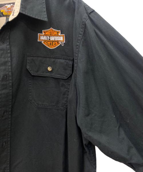 HARLEY-DAVIDSON（ハーレーダビッドソン）HARLEY-DAVIDSON (ハーレーダビッドソン) シャツジャケット ブラック サイズ:Lの古着・服飾アイテム