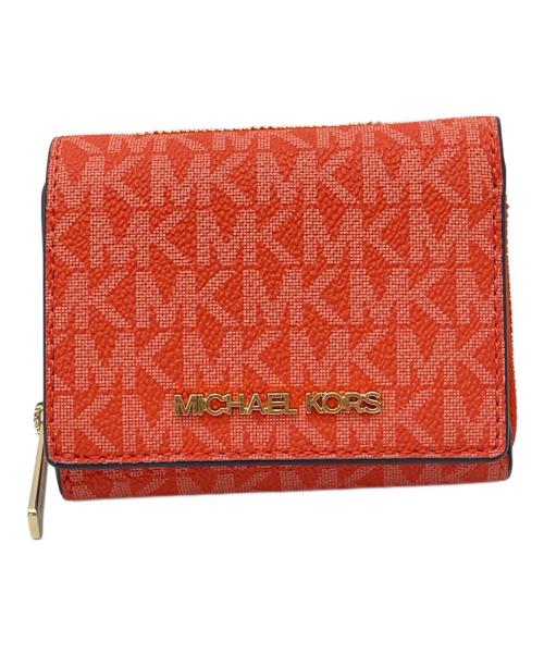 MICHAEL KORS（マイケル・コース）MICHAEL KORS (マイケルコース) コンパクトウォレット レッドの古着・服飾アイテム