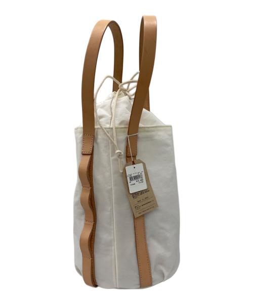 TIDE WAY（タイドウェイ）TIDE WAY (タイドウェイ) ハンドバッグ ホワイト×ベージュの古着・服飾アイテム