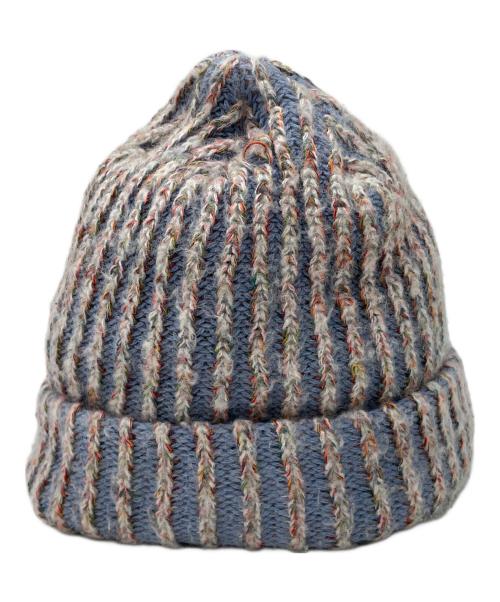 SUPREME（シュプリーム）SUPREME (シュプリーム) ニット帽 ブルー×ホワイトの古着・服飾アイテム