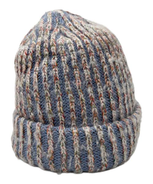 SUPREME（シュプリーム）SUPREME (シュプリーム) ニット帽 ブルー×ホワイトの古着・服飾アイテム