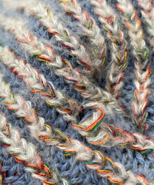 SUPREME（シュプリーム）SUPREME (シュプリーム) ニット帽 ブルー×ホワイトの古着・服飾アイテム