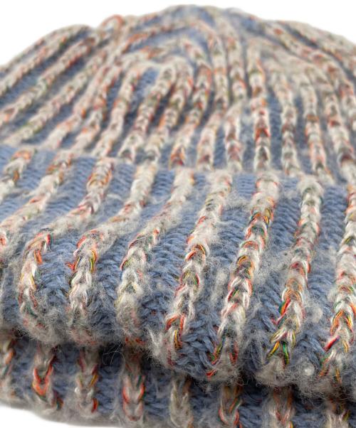 SUPREME（シュプリーム）SUPREME (シュプリーム) ニット帽 ブルー×ホワイトの古着・服飾アイテム