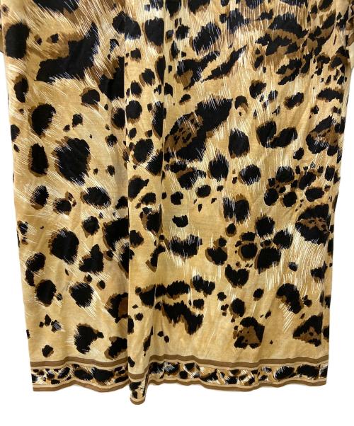 LEONARD（レオナール）LEONARD (レオナール) 長袖ワンピース ブラウン×ブラック サイズ:Lの古着・服飾アイテム