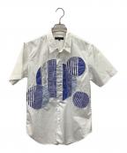 COMME des GARCONS HOMMEコムデギャルソン オム）の古着「半袖シャツ」｜ホワイト×ブルー