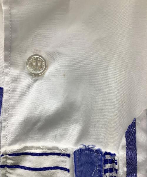 COMME des GARCONS HOMME（コムデギャルソン オム）COMME des GARCONS HOMME (コムデギャルソン オム) 半袖シャツ ホワイト×ブルー サイズ:Mの古着・服飾アイテム