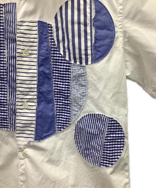COMME des GARCONS HOMME（コムデギャルソン オム）COMME des GARCONS HOMME (コムデギャルソン オム) 半袖シャツ ホワイト×ブルー サイズ:Mの古着・服飾アイテム