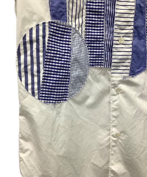 COMME des GARCONS HOMME（コムデギャルソン オム）COMME des GARCONS HOMME (コムデギャルソン オム) 半袖シャツ ホワイト×ブルー サイズ:Mの古着・服飾アイテム