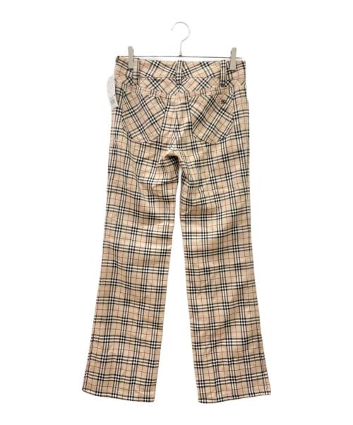 BURBERRY BLUE LABEL（バーバリーロンドンブルーレーベル）BURBERRY BLUE LABEL (バーバリーロンドンブルーレーベル) ストレートパンツ ブラウン サイズ:S 未使用品の古着・服飾アイテム