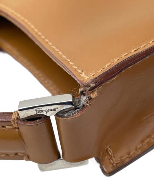 Salvatore Ferragamo（サルヴァトーレ フェラガモ）Salvatore Ferragamo (サルヴァトーレ フェラガモ) レザーハンドバッグ ブラウンの古着・服飾アイテム