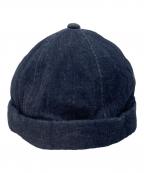 JAPAN BLUE JEANSジャパンブルージーンズ）の古着「デニムロールキャップ」｜インディゴ