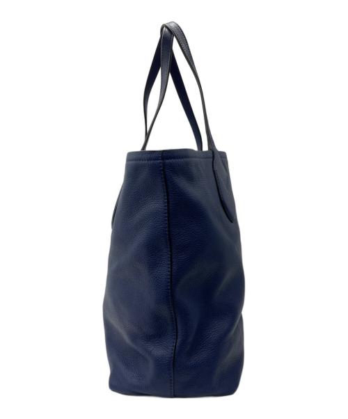 MARC JACOBS（マークジェイコブズ）MARC JACOBS (マークジェイコブス) レザートートバッグ ネイビーの古着・服飾アイテム