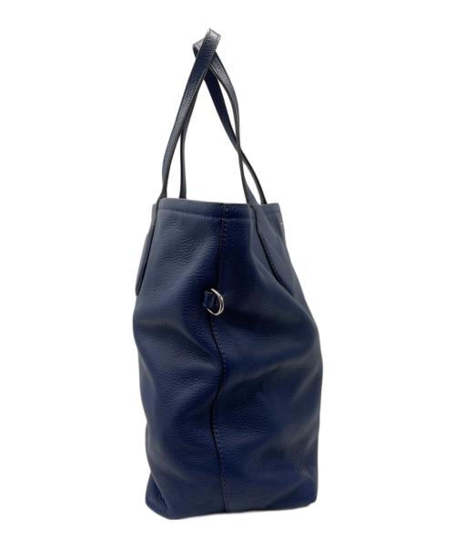 MARC JACOBS（マークジェイコブズ）MARC JACOBS (マークジェイコブス) レザートートバッグ ネイビーの古着・服飾アイテム