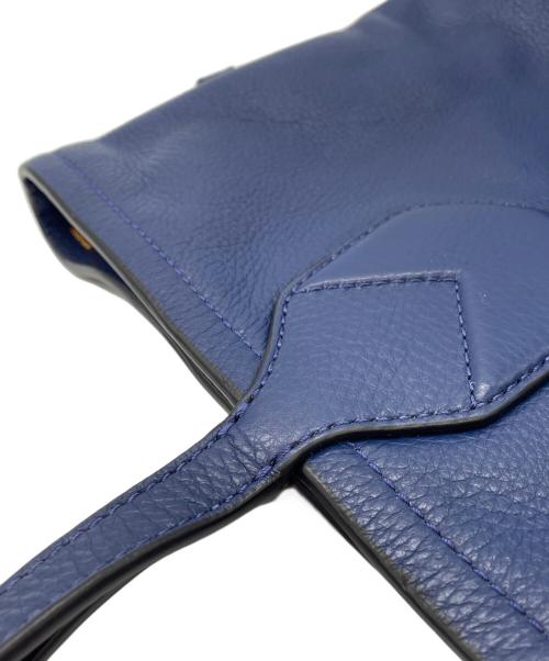 MARC JACOBS（マークジェイコブズ）MARC JACOBS (マークジェイコブス) レザートートバッグ ネイビーの古着・服飾アイテム