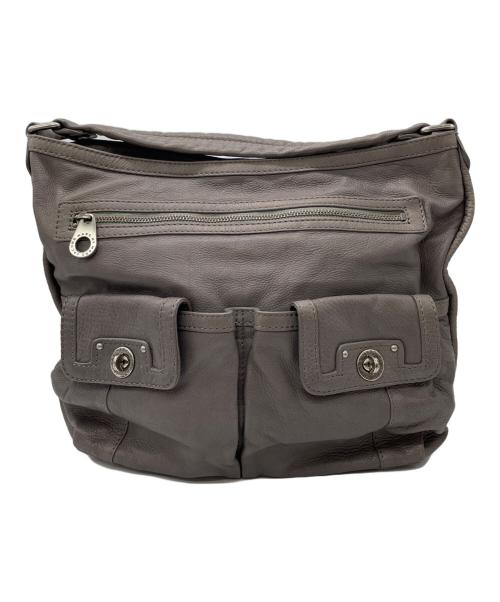Marc by Marc Jacobs（マークバイマークジェイコブス）Marc by Marc Jacobs (マークバイマークジェイコブス) レザーショルダーバッグ グレーの古着・服飾アイテム