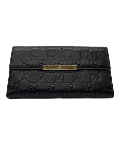 GUCCI（グッチ）GUCCI (グッチ) 長財布 ブラックの古着・服飾アイテム