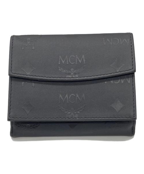 MCM（エムシーエム）MCM (エムシーエム) 3つ折り財布 ブラックの古着・服飾アイテム