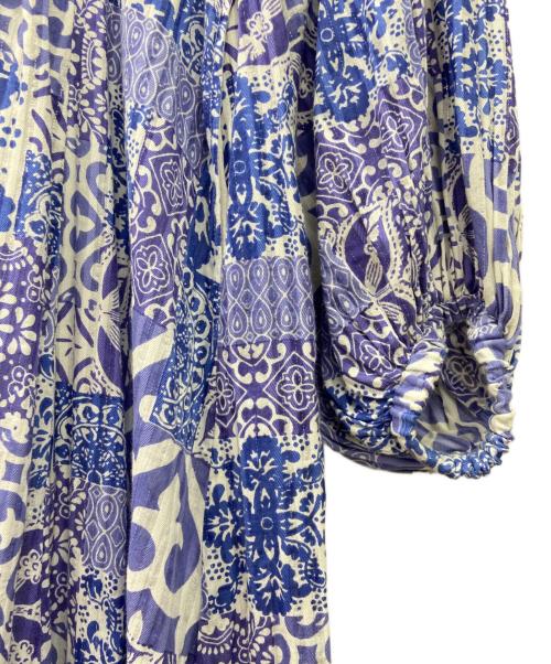 sara mallika（サラマリカ）sara mallika (サラマリカ) ブラウスワンピース ネイビー×ホワイト サイズ:Mの古着・服飾アイテム