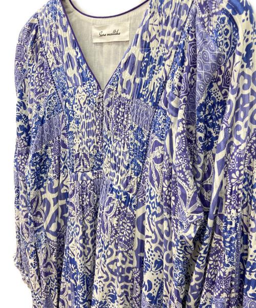 sara mallika（サラマリカ）sara mallika (サラマリカ) ブラウスワンピース ネイビー×ホワイト サイズ:Mの古着・服飾アイテム