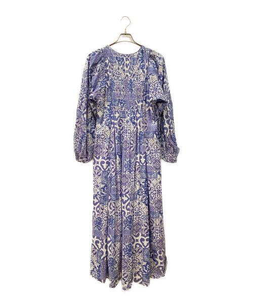 sara mallika（サラマリカ）sara mallika (サラマリカ) ブラウスワンピース ネイビー×ホワイト サイズ:Mの古着・服飾アイテム