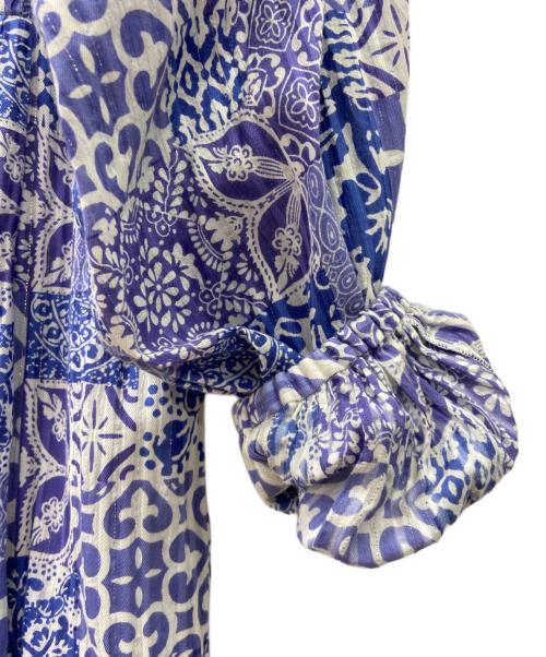 sara mallika（サラマリカ）sara mallika (サラマリカ) ブラウスワンピース ネイビー×ホワイト サイズ:Mの古着・服飾アイテム