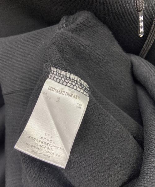 GOD SELECTION XXX（ゴッドセレクショントリプルエックス）GOD SELECTION XXX (ゴッドセレクショントリプルエックス) プルオーバーパーカー ブラック サイズ:L 未使用品の古着・服飾アイテム