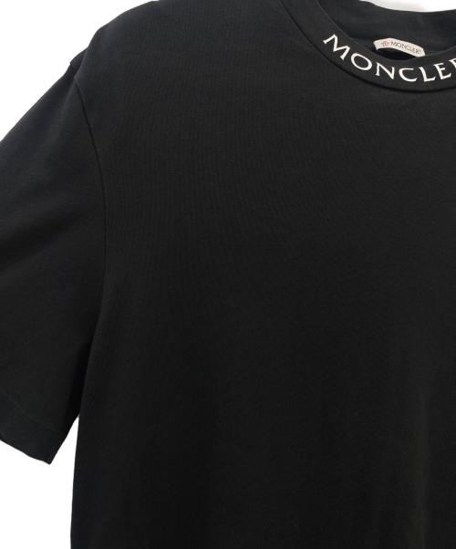 MONCLER（モンクレール）MONCLER (モンクレール) 半袖カットソー ブラック×ホワイト サイズ:Mの古着・服飾アイテム