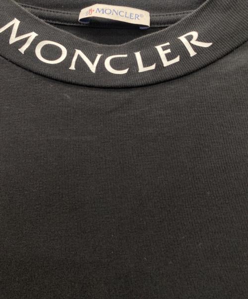 MONCLER（モンクレール）MONCLER (モンクレール) 半袖カットソー ブラック×ホワイト サイズ:Mの古着・服飾アイテム