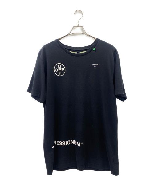 OFFWHITE（オフホワイト）OFFWHITE (オフホワイト) 半袖カットソー ブラック×ホワイト サイズ:XLの古着・服飾アイテム