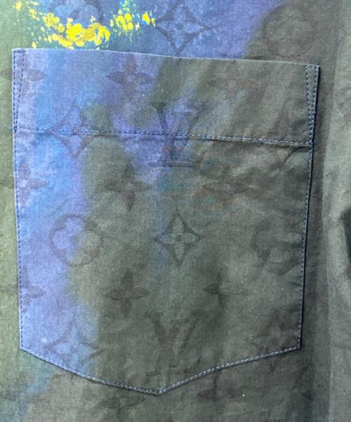 LOUIS VUITTON（ルイ ヴィトン）LOUIS VUITTON (ルイ ヴィトン) 長袖シャツ ネイビー×グリーン サイズ:Lの古着・服飾アイテム