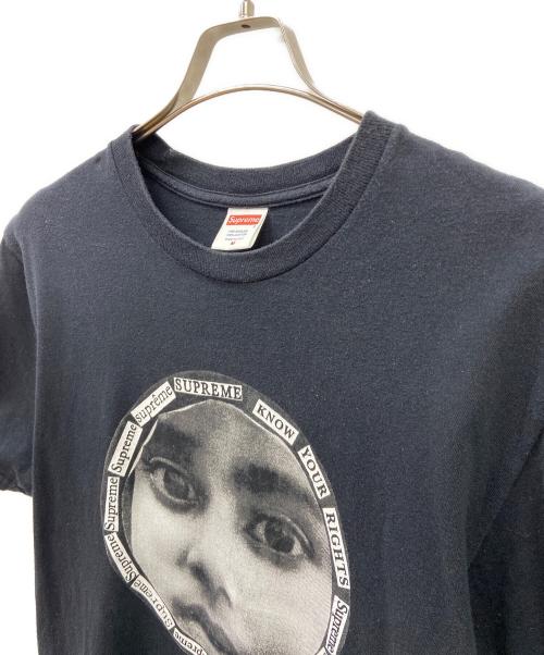 SUPREME（シュプリーム）SUPREME (シュプリーム) 半袖カットソー ブラック×ホワイト サイズ:Mの古着・服飾アイテム