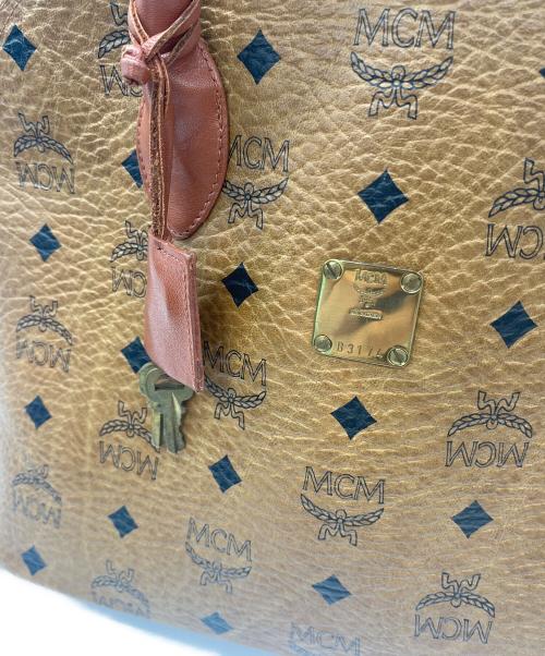 MCM（エムシーエム）MCM (エムシーエム) ハンドバッグ ブラウン×ブラックの古着・服飾アイテム