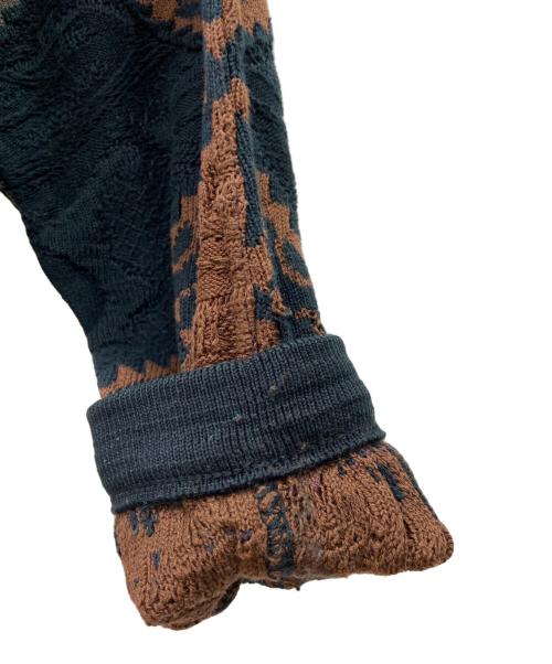 Coogi（クージー）Coogi (クージー) 厚手ニット グリーン×ブラウン サイズ:Mの古着・服飾アイテム