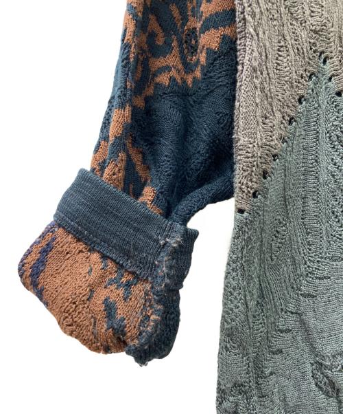 Coogi（クージー）Coogi (クージー) 厚手ニット グリーン×ブラウン サイズ:Mの古着・服飾アイテム