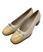 Salvatore Ferragamoサルヴァトーレ フェラガモ）の古着「パンプス」｜アイボリー×イエロー