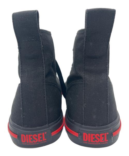 DIESEL（ディーゼル）DIESEL (ディーゼル) ハイカットスニーカー ブラック サイズ:27cmの古着・服飾アイテム