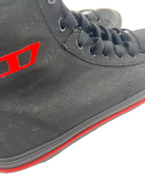 DIESEL（ディーゼル）DIESEL (ディーゼル) ハイカットスニーカー ブラック サイズ:27cmの古着・服飾アイテム